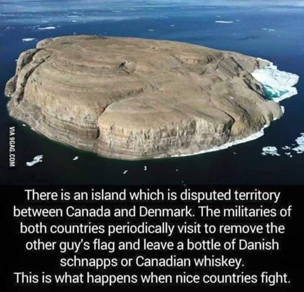 Canada and Denmark “fought” over Hans Island since 1978. Dispute settled in 2022. (repost, doubtlessly)