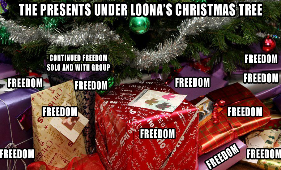 The gifts beneath Loona’s Christmas Tree