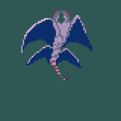Flying mantaray from my pixelart game