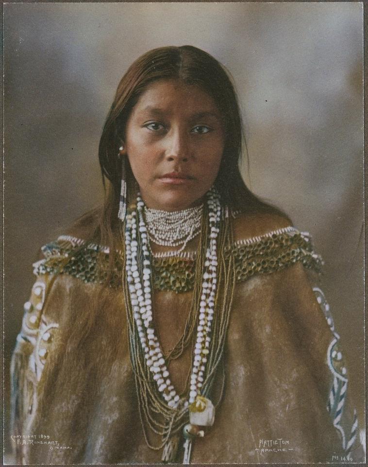 Hattie Tom, Native American Chiricahua Apache lady, (1899)