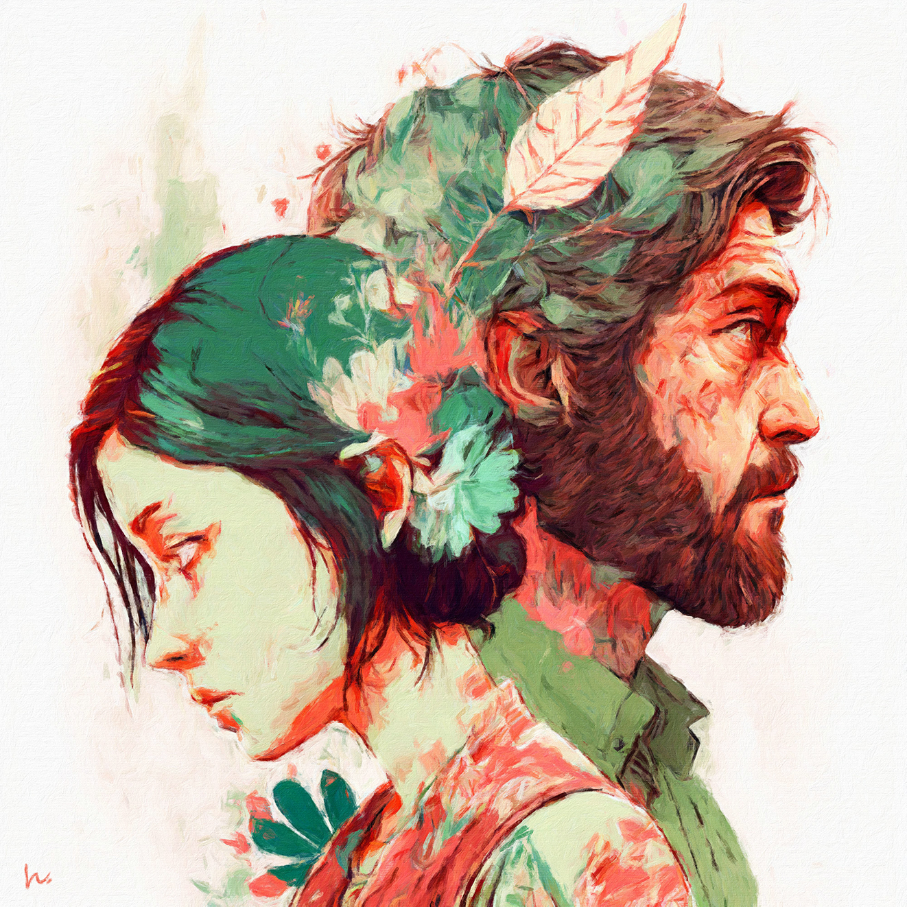 I painted a fanart of my popular sport of all time “Joel and Ellie” from the last of us :)