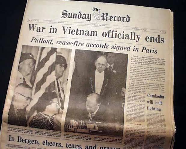 On for the time being: Paris Peace Accords formally ended the Vietnam War (1973)