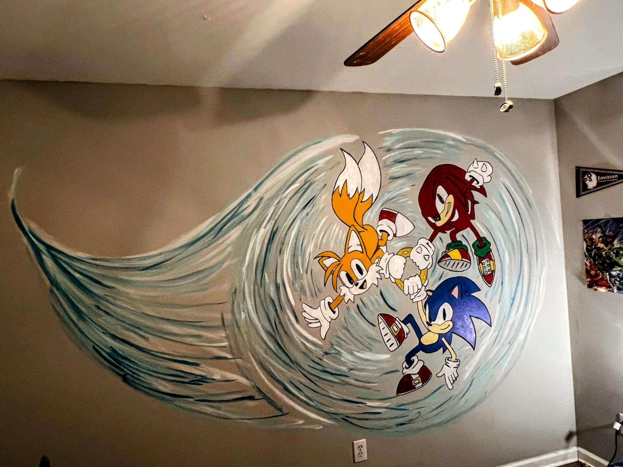 Sharing the mural I painted on my youth’ wall for art high-tail