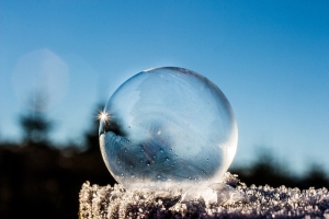 frozen bubble, soap bubble, frozen
