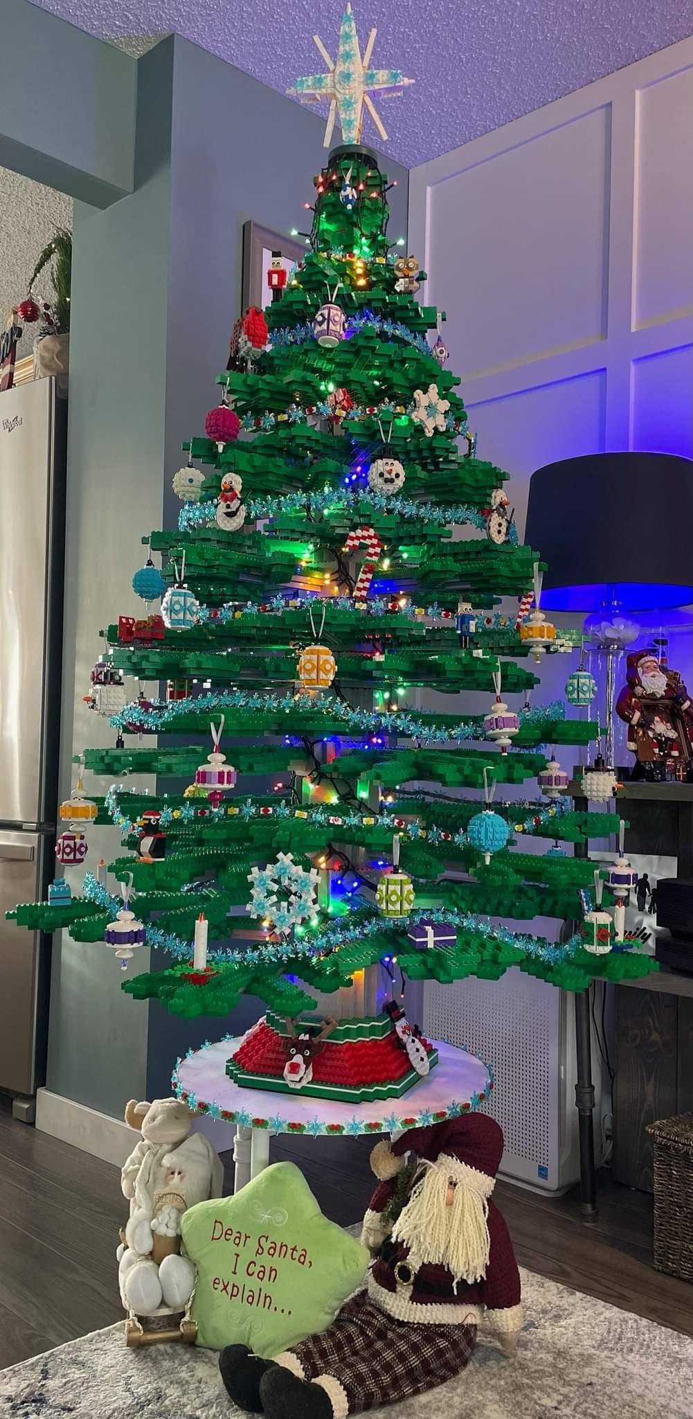 Christmas tree made entirely of Legos!