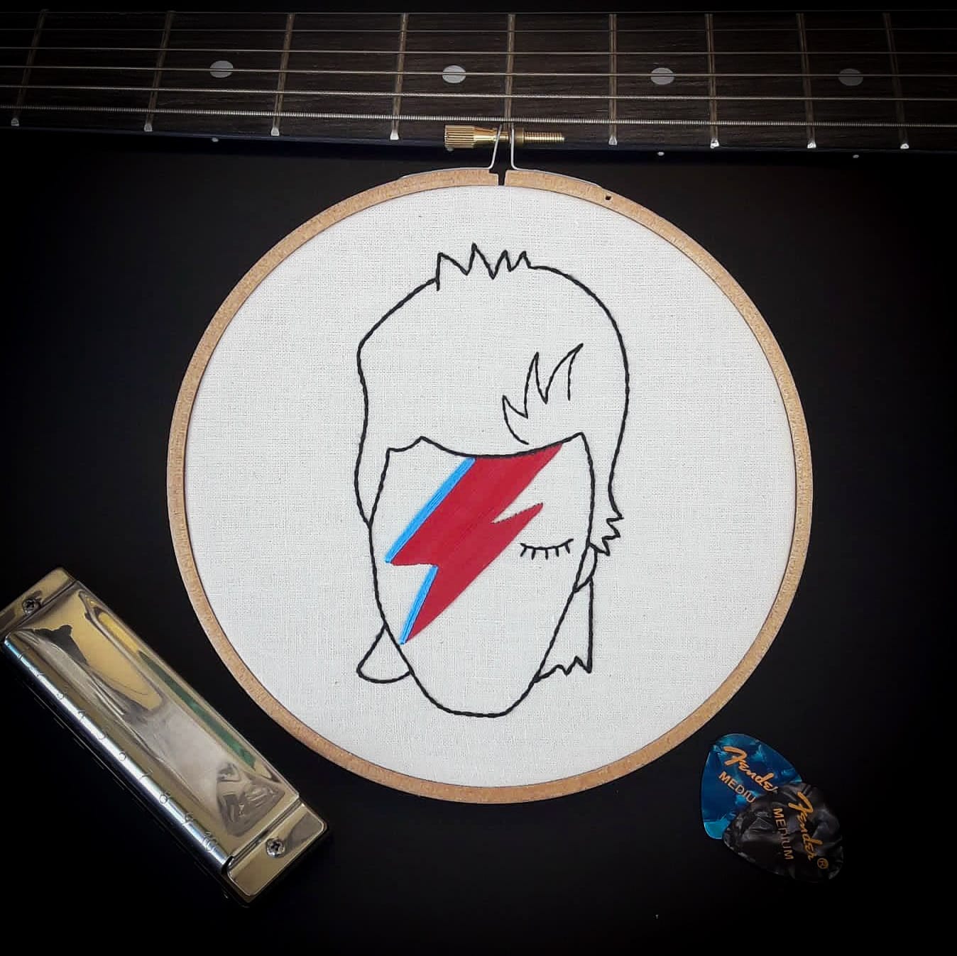 Ziggy Stardust – Embroidery Art