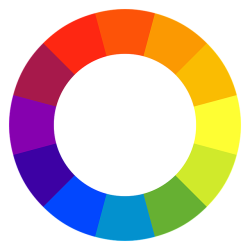 color spectrum, circle, rainbow color palette