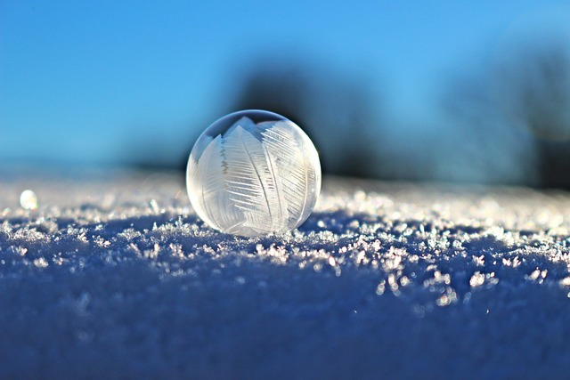 soap bubble, bubble, snow
