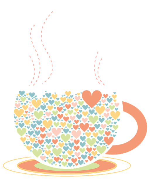 love, tea cup, illustration