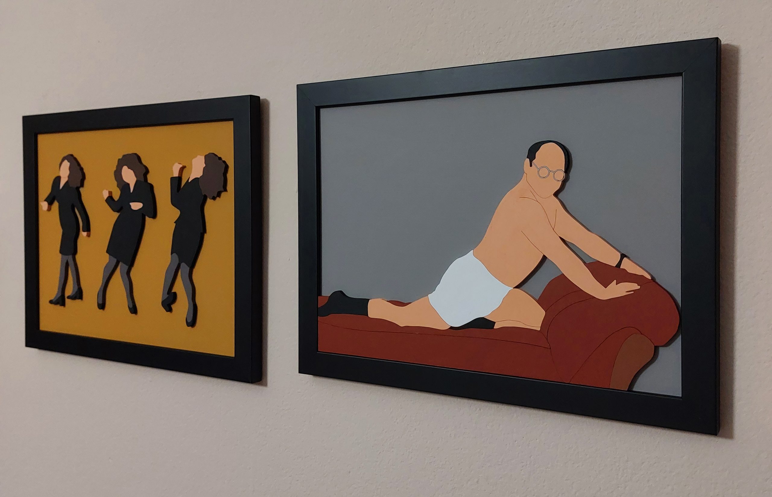 I made Seinfeld scenes as wooden wall items. I hope you indulge in these.