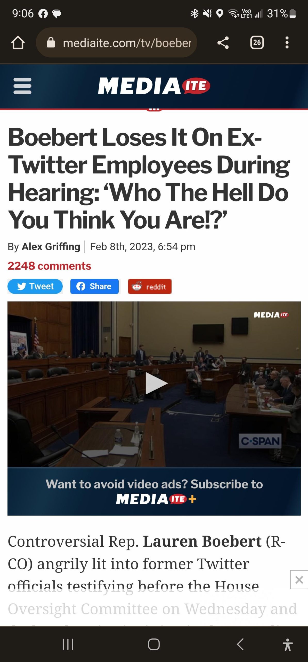This lady is a full dipshit. She made this hearing about her myth being suspended. Tax money neatly spent Republicans. Fucking idiots…