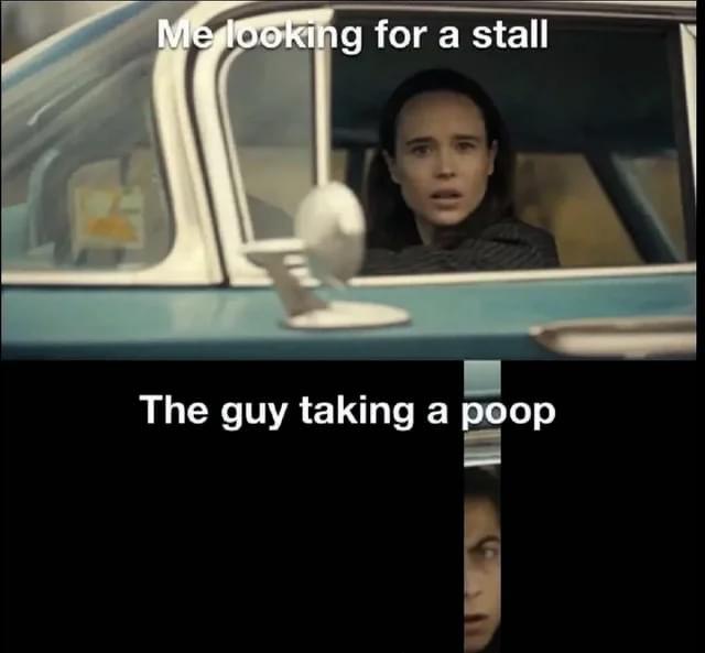 Awkward poop