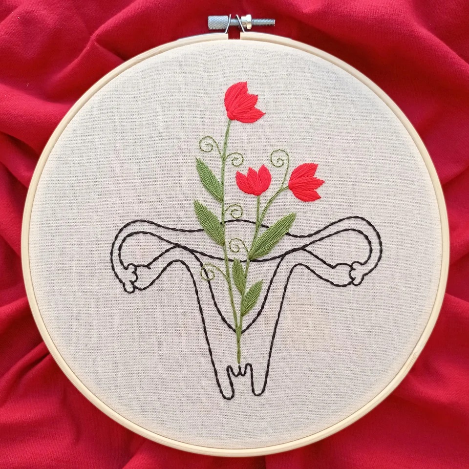Here’s an embroidery I made, cosy World Girls’s Day!
