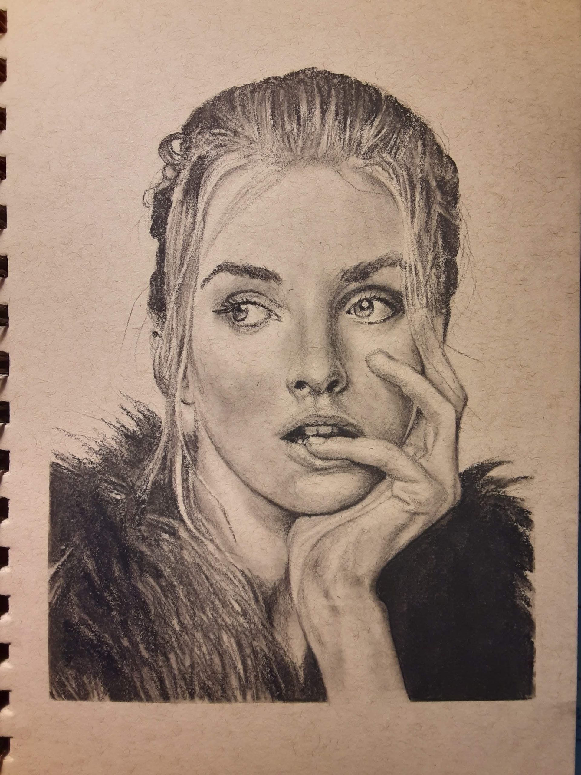 Charcoal lsketch of a girl
