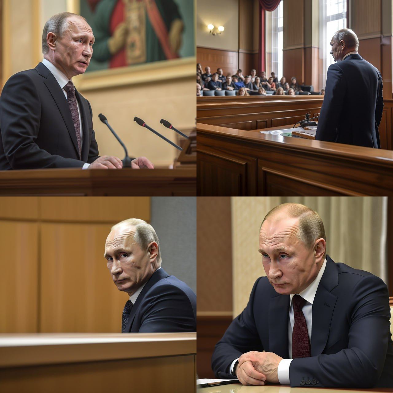 putin in The Hague thru the eyes of a neural community