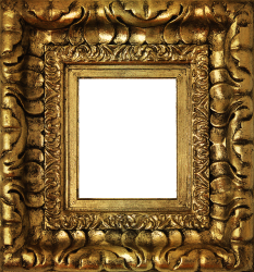 png, golden frame, gold