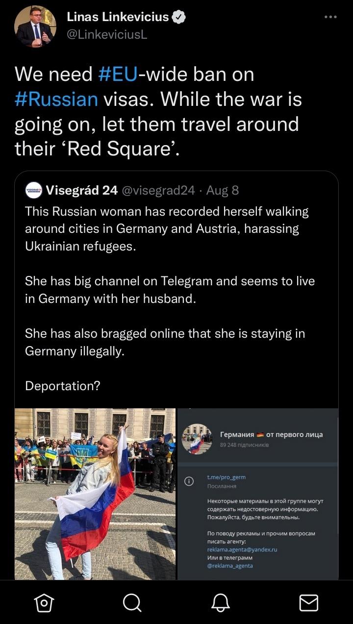 Russian woman is harassing Ukrainians in cities of Germany and Austria