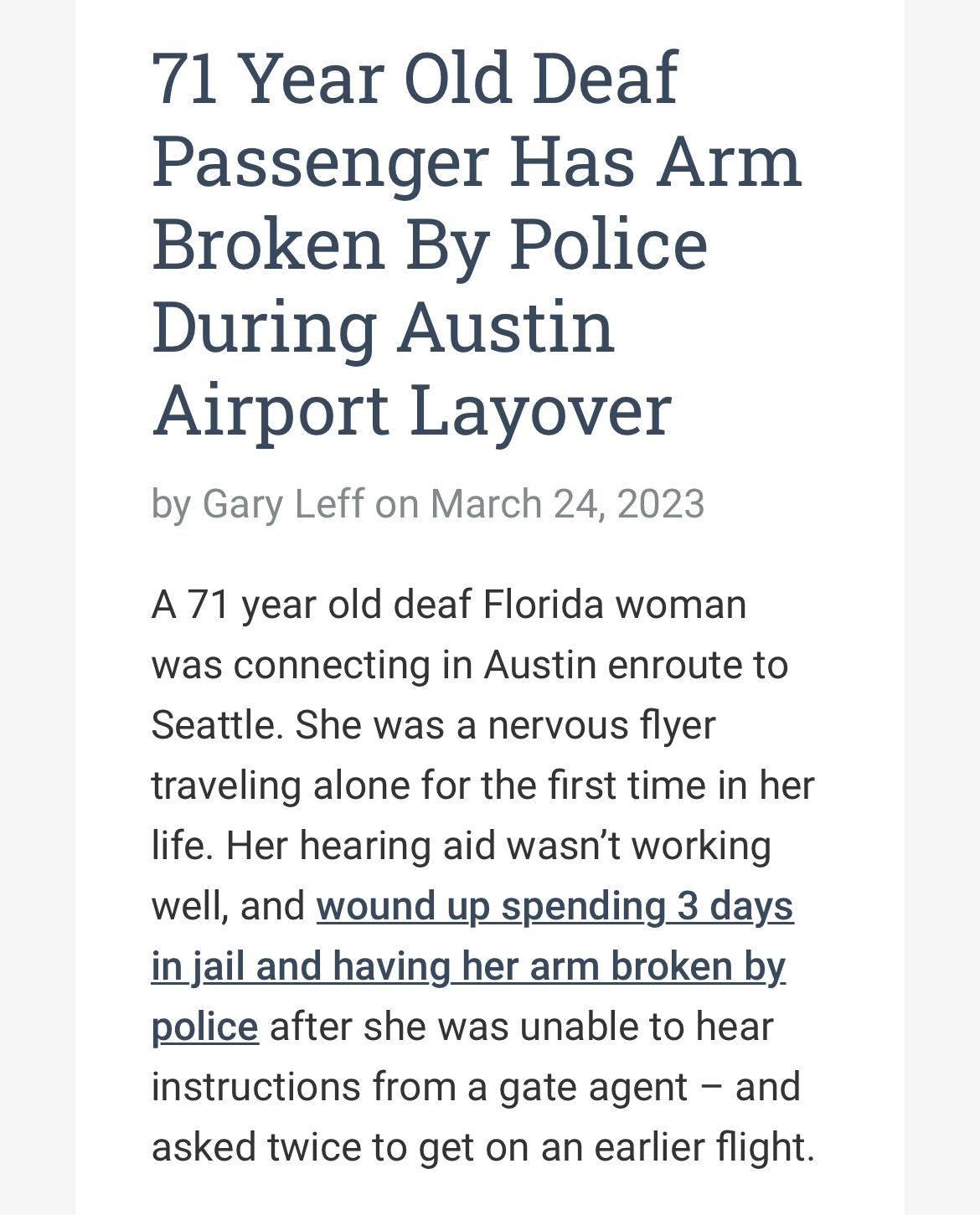 71 one year frail deaf girl has her arm broken by police on account of airline agents couldn’t be bothered