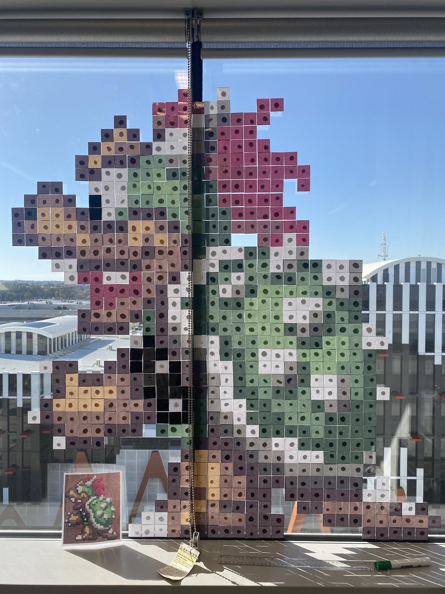Bowser Pixel window art