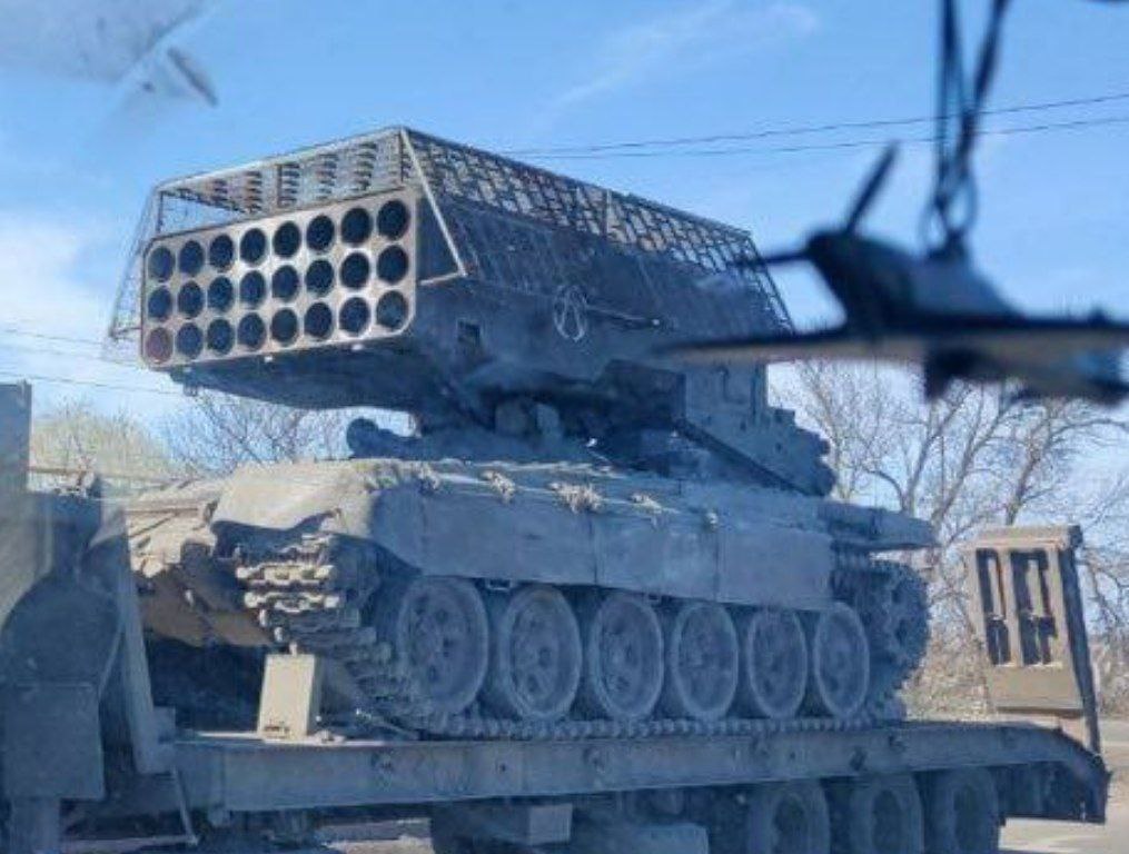Following the TOS-1A original loss to an FPV drone, the russians made the resolution to encompass a barbecue onto it.