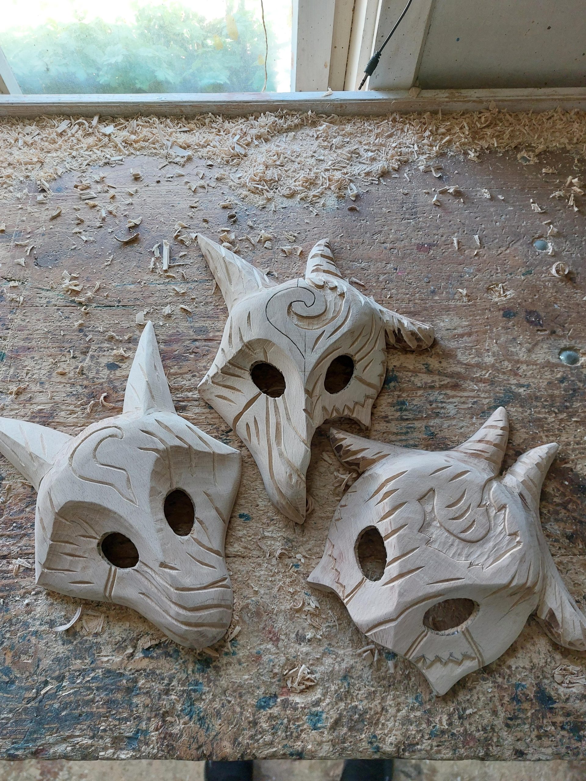 Kindred masks from League of Legends. Work in development.