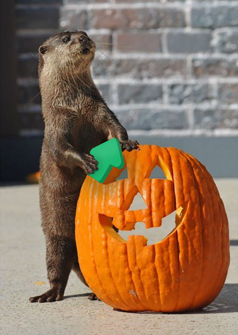 spooky otters with upvotes