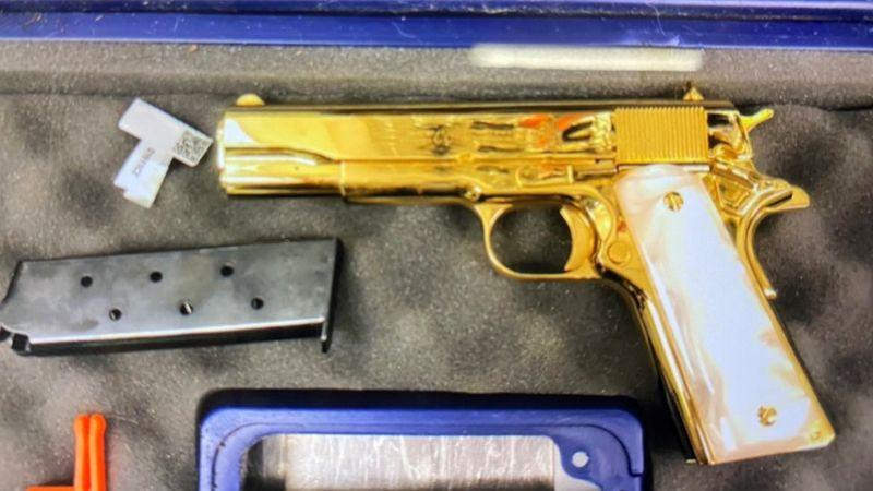 US lady arrested in Sydney with golden gun in baggage