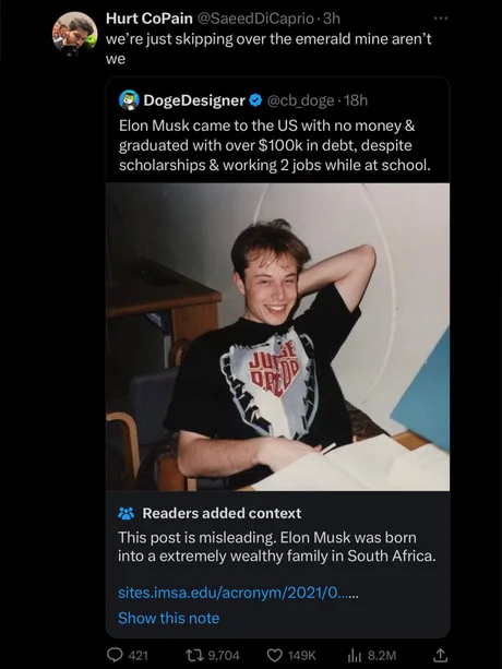 Elon Musk removed this community enlighten about him