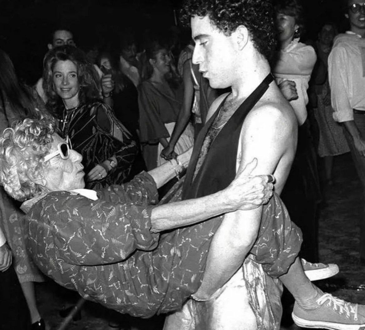 A girl identified as “Disco Sally” dances along with her “husband” at Studio 54, 1978
