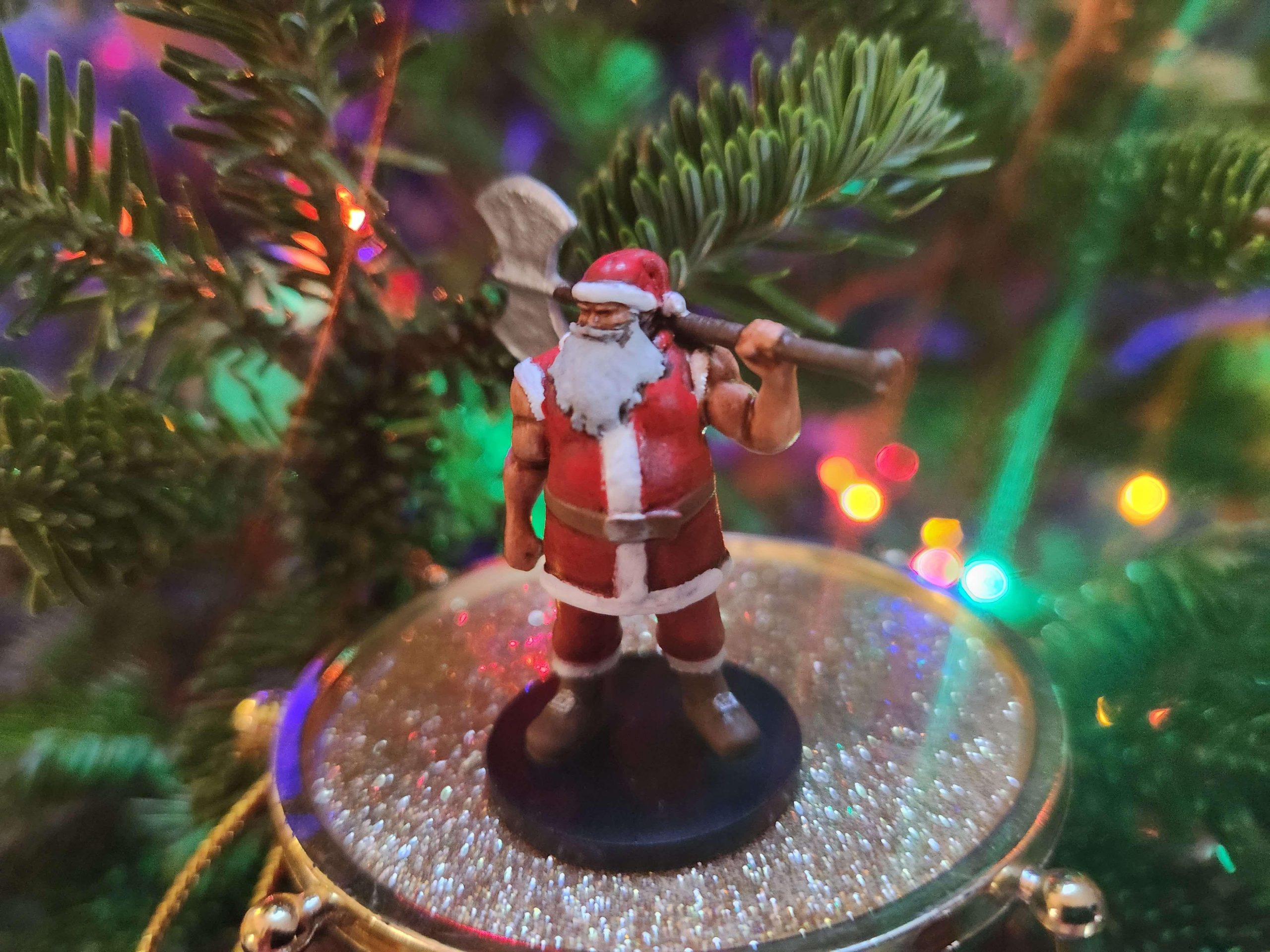 Santa Barbarian Guarding the Tree of Dancing Lights