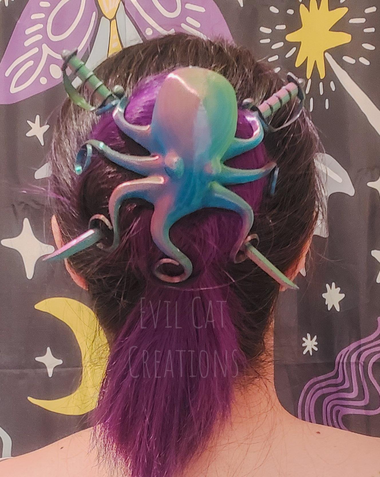 Octopus and cutlass sword hair cages for ocean day!