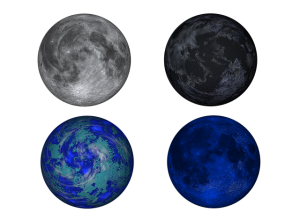 moon, planet, isolated