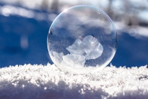 frozen soap bubble, soap bubble, frozen