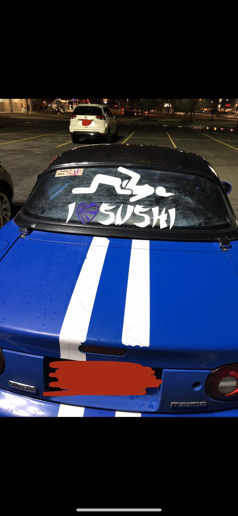 Suited oof to the particular particular person that has this car at a sushi restaurant I’m going to
