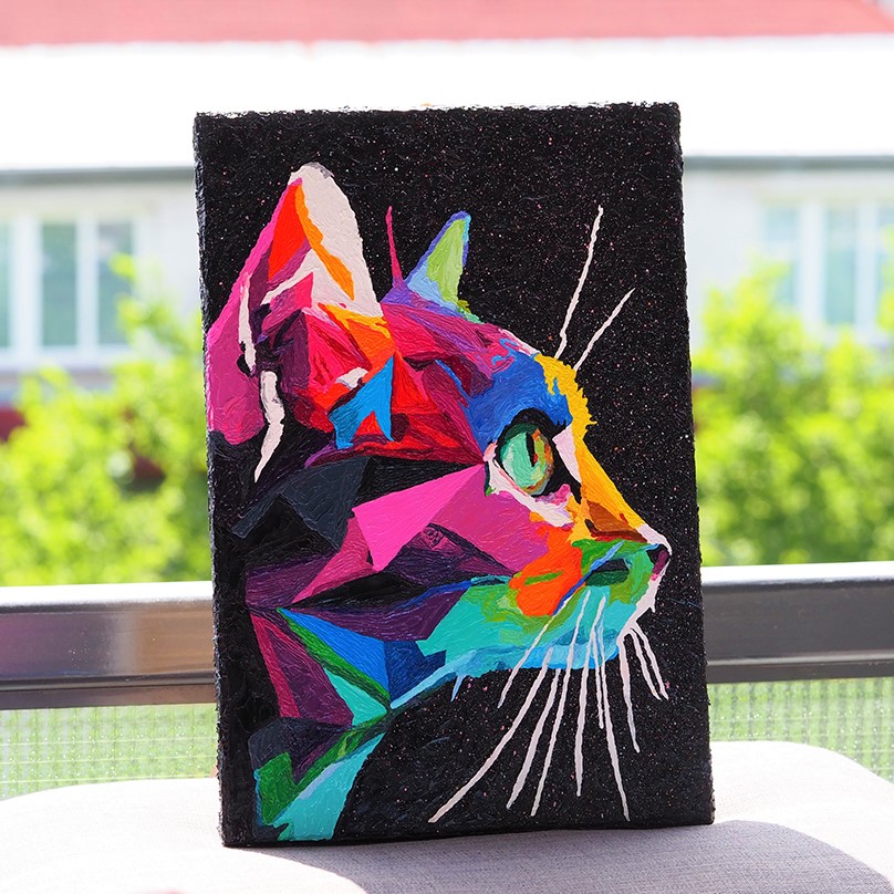 I paint stuff, painted one other thick textured cat as it appears to be like I appropriate can’t quit paintings cats heh hope ya address it!
