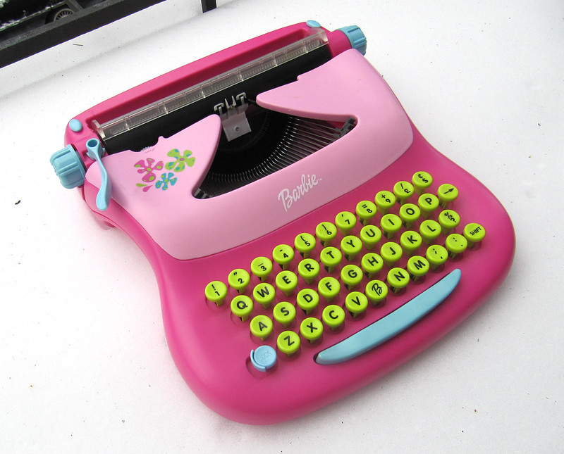 Barbie typewriters. For Writers that grab to occasion.