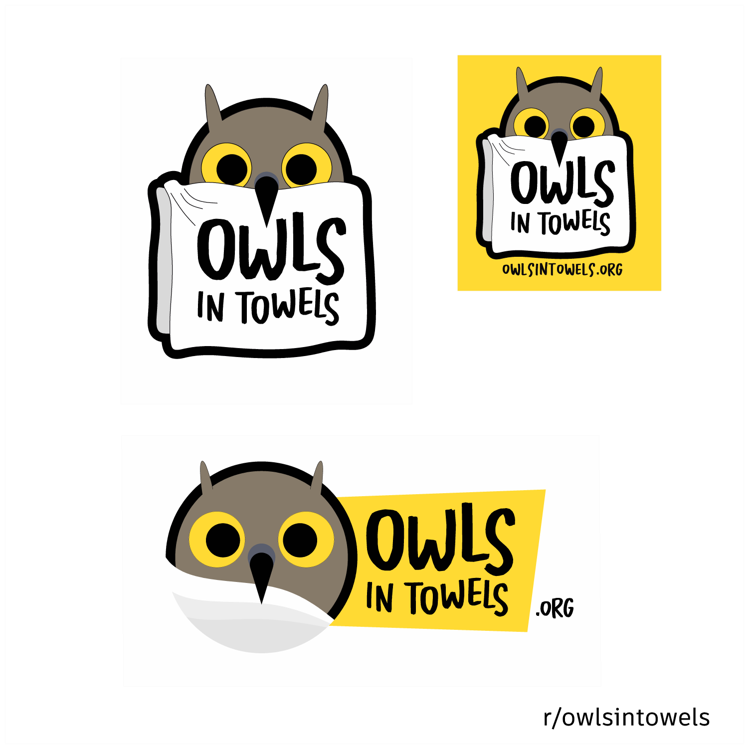 My attempt at designing a impress for ‘Owls in Towels’