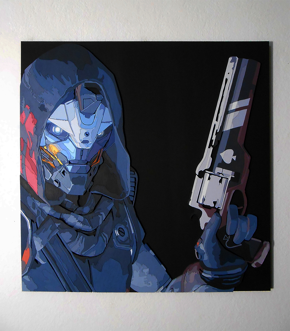 I made Cayde 6 wall artwork out of picket