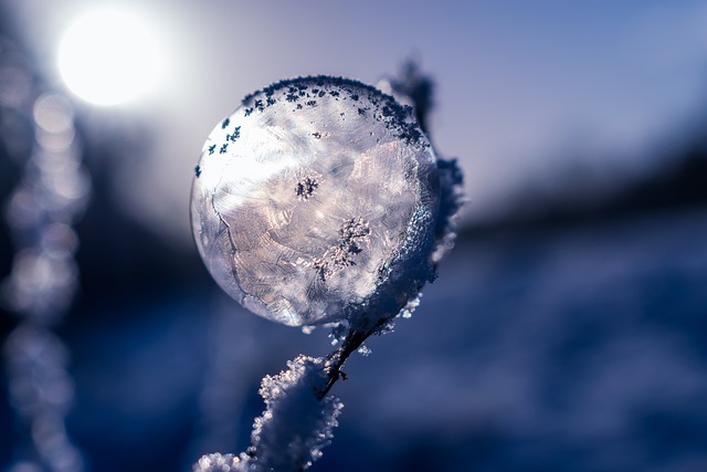 soap bubble, frozen, frozen soap bubble