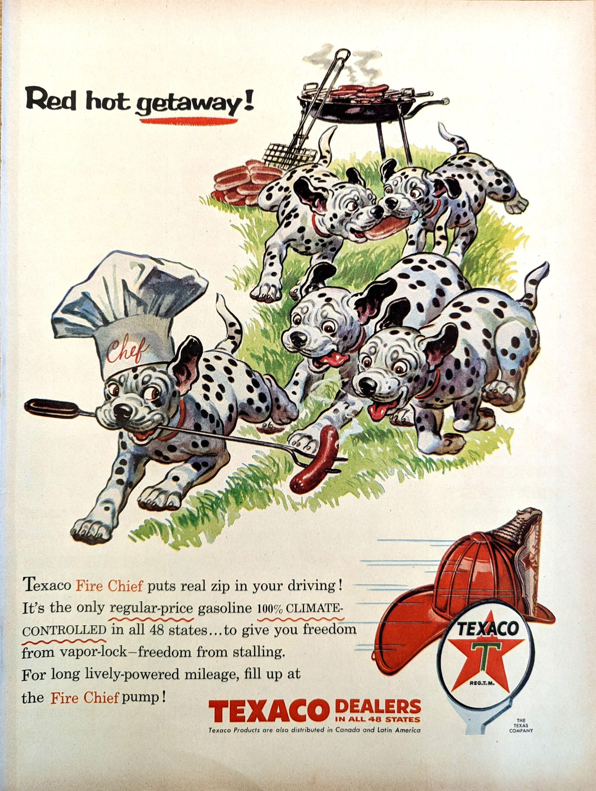 “Red hot getaway!”, Texaco, September 10 1956