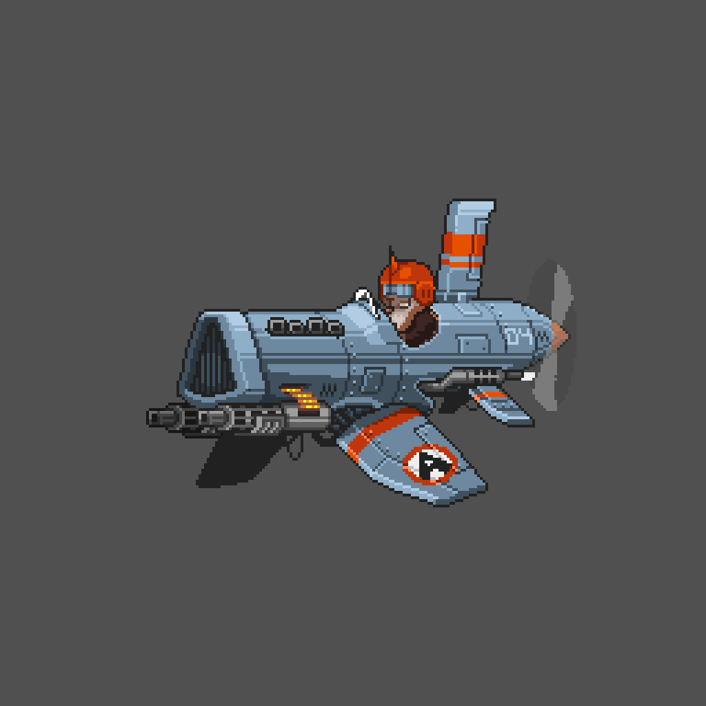 One other pixel art work animation for my upcoming game Schizollama. Impressed by Metallic Slug and Broforce.