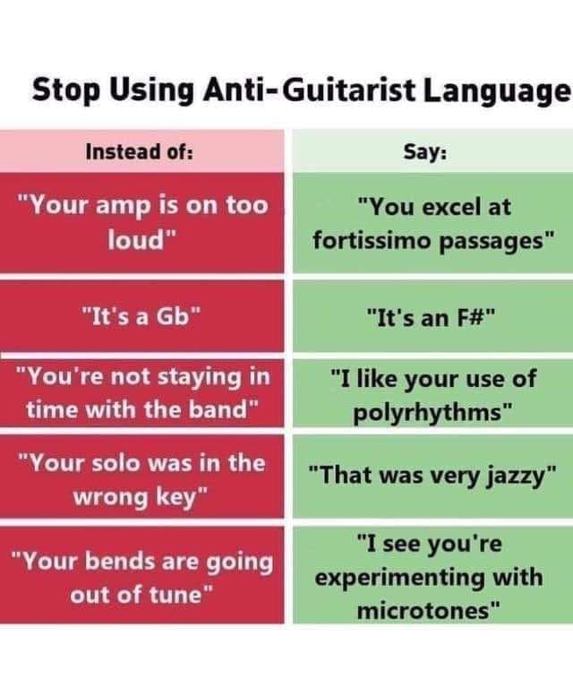 Slay Using Anti-Guitarist Language
