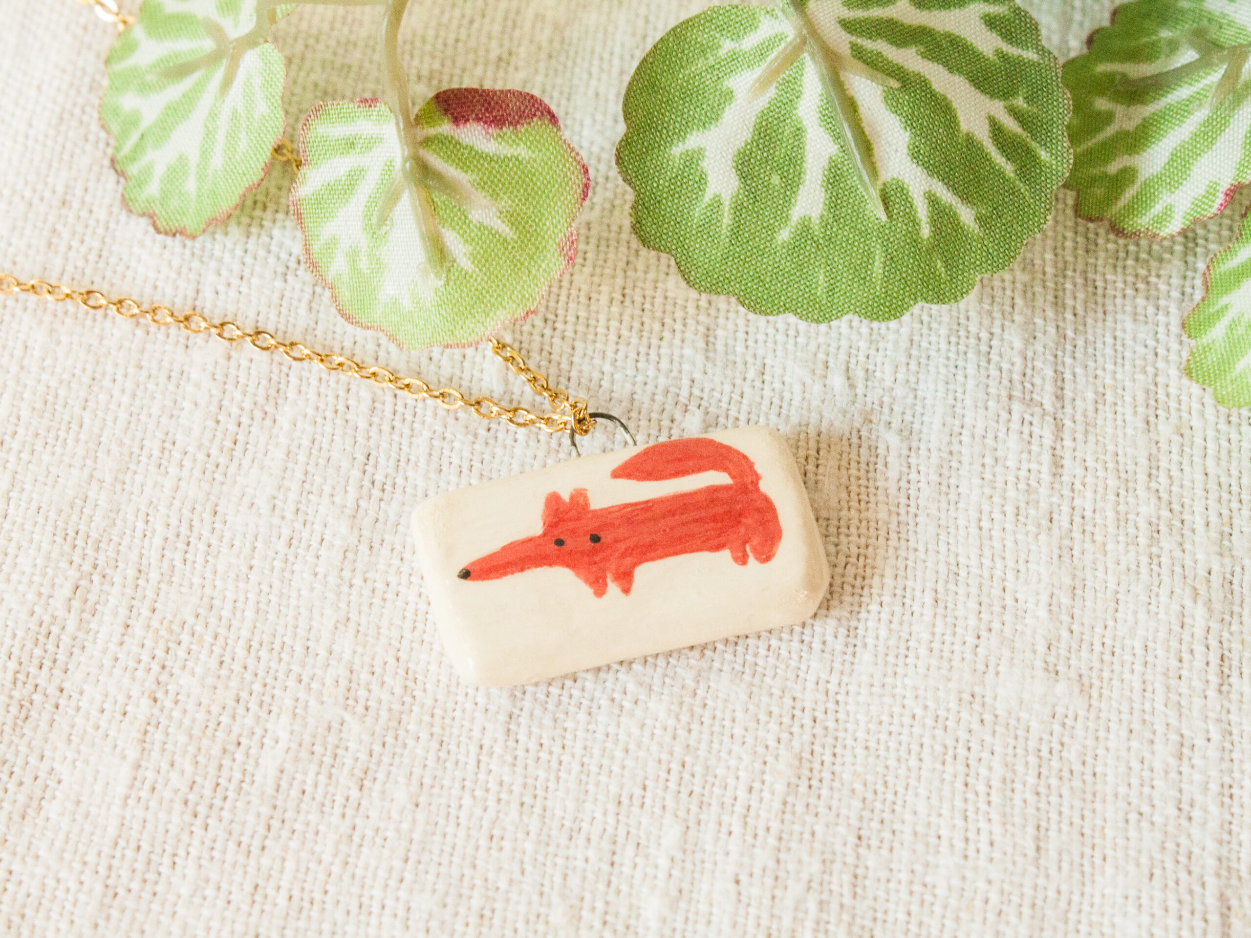 Minute fox necklace I made