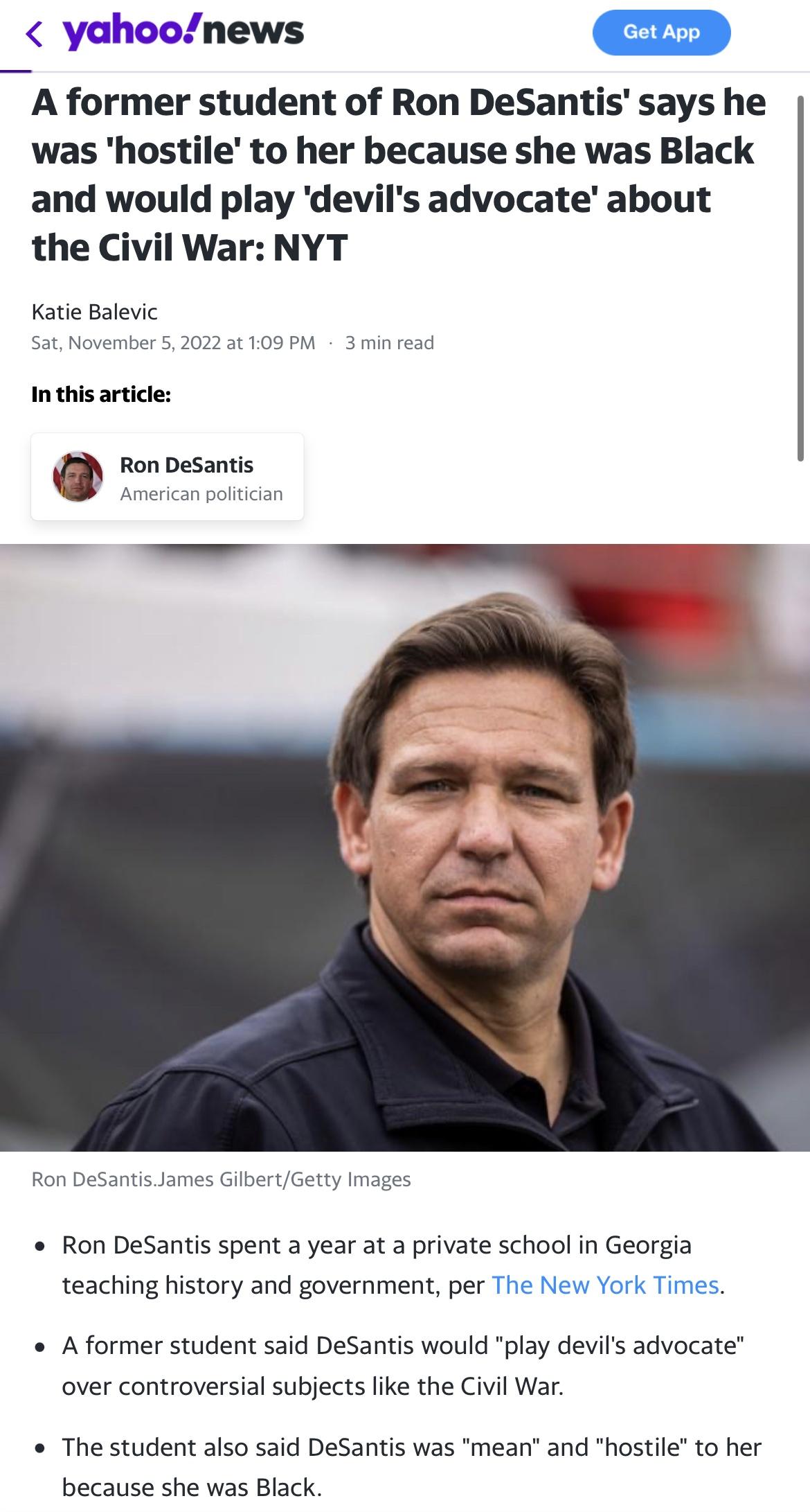 Ron “Hwite Vitality” DeSantis most well-liked to party with his boarding college students admire a creeper and screamed the Civil War became once no longer about slavery at a unlit student
