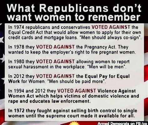 Republican struggle on ladies folk – VOTE THEM OUT!