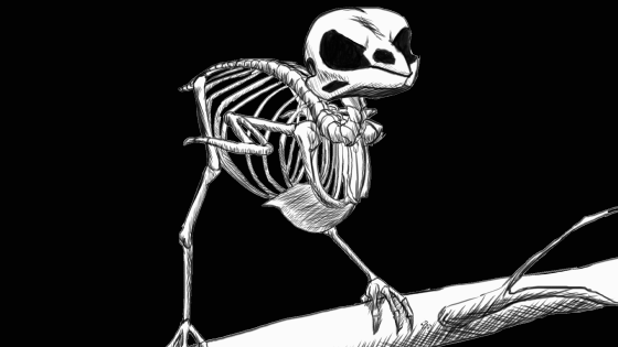 Judgemental Crow is ready for the skeleton battle