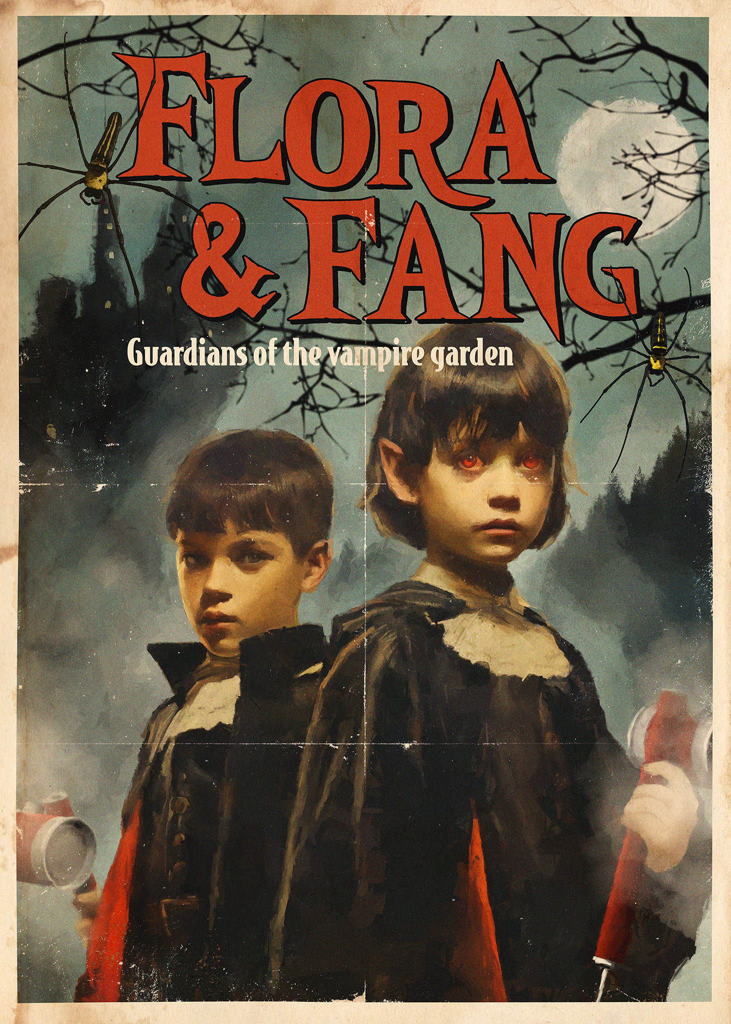 Poster for Flora & Fang – Guardians of the vampire backyard
