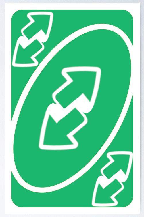 This morning I had the premise to flip the Imgur logo arrow into a reverse uno card. I suck at enhancing so excuse the inconsistencies