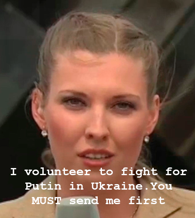 We volunteer for the fine lickety-split loss of life in Ukraine for Putin’s insane battle.