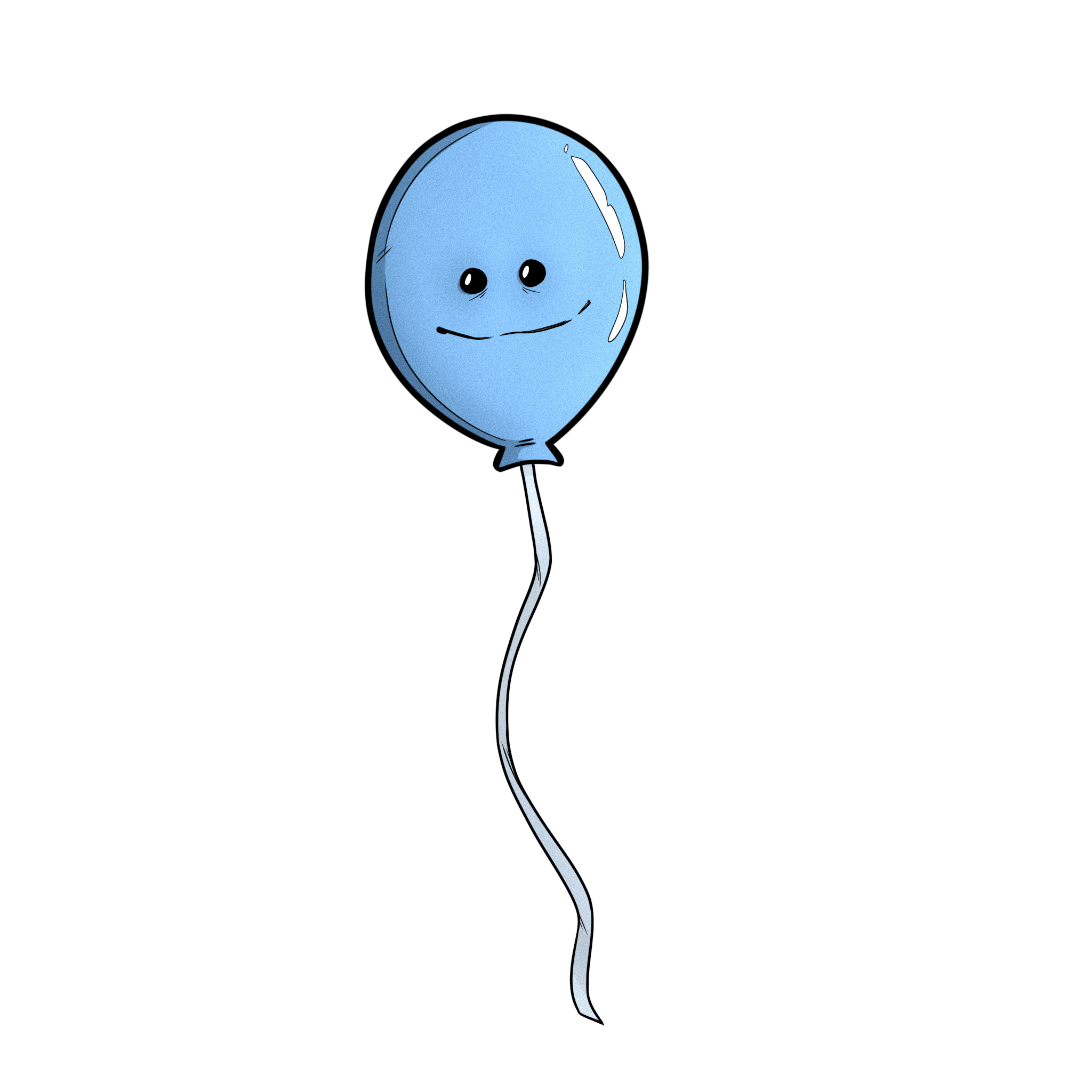 Right here is a blue balloon I drew